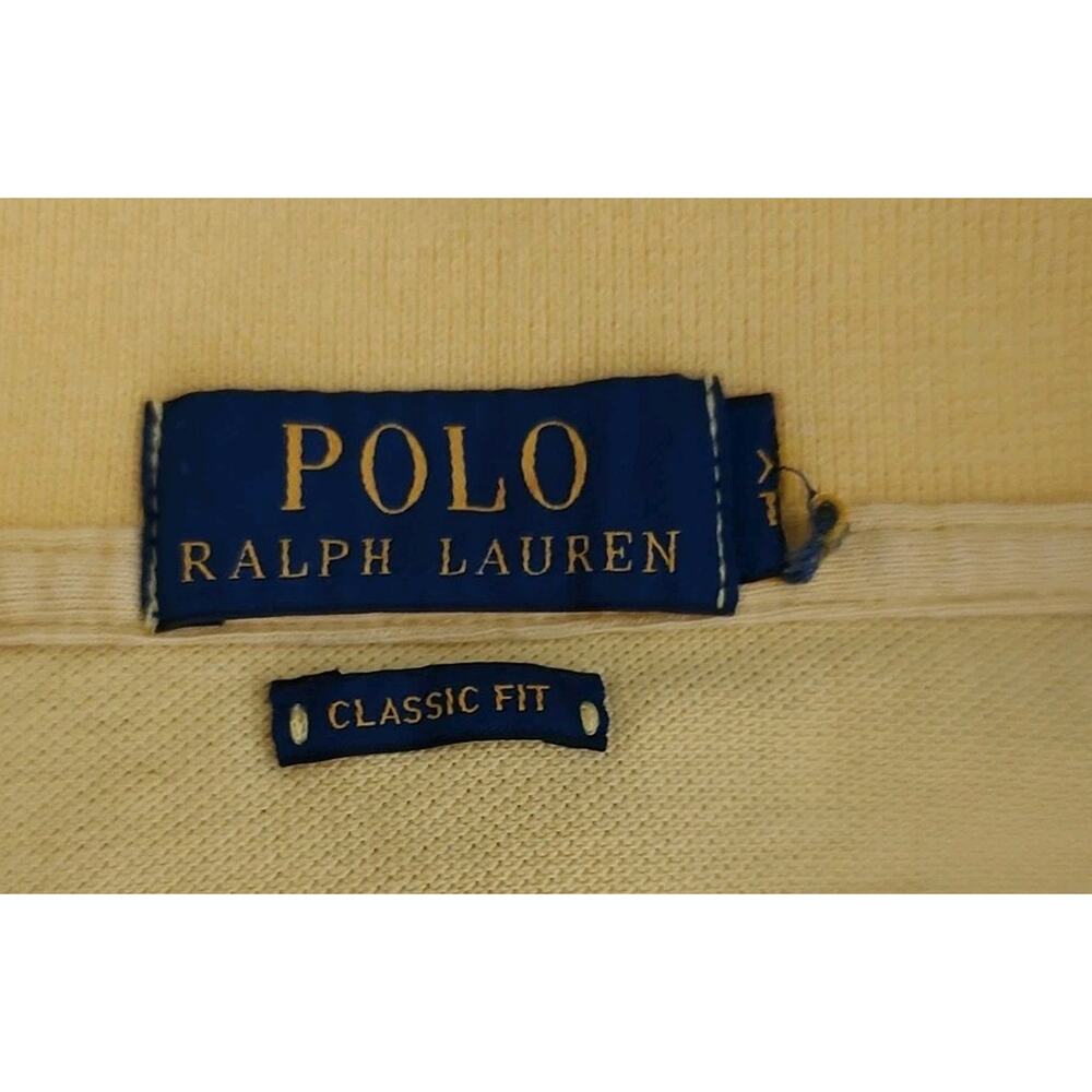 Men's Polo Ralph Lauren Big Pony #3 Yellow Collared Short Sleeve Shirt - 3XL - Picture 8 of 8